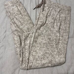 Athleta Tan & Cream Relaxed Fit Joggers
